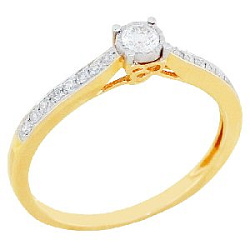 Кольцо помолвочное с бриллиантом Бриант RRI21248D