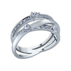 Кольцо с бриллиантом Арт-Модерн 010283