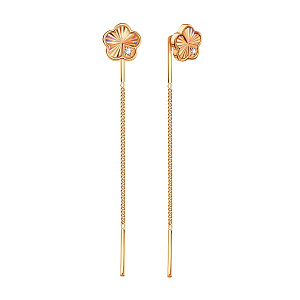 Серьги продежки из золота KARATOV Т10262Е025