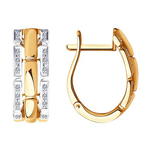 Серьги с бриллиантом SOKOLOV 1021460