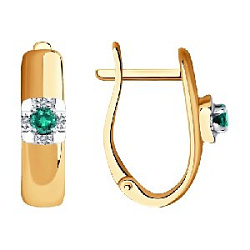 Серьги с бриллиантом SOKOLOV 3020473