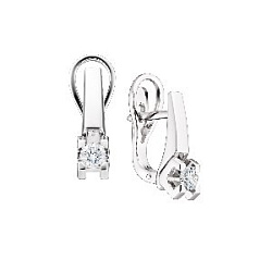 Серьги с бриллиантом МЭЮЗ 83362