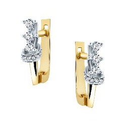 Серьги с бриллиантом Бриант EY2324D
