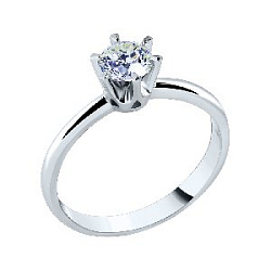 Кольцо помолвочное с бриллиантом ГАЛЕРЕЯ ЭКСКЛЮЗИВА 4510097