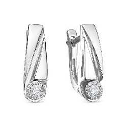 Серьги с бриллиантом Rose Grace 5-5482-103ИНВ-2Б