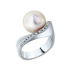 Кольцо с бриллиантом Арт-Модерн 010569-Б