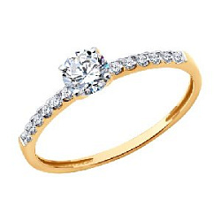 Кольцо помолвочное из золота SOKOLOV 51-110-02334-1