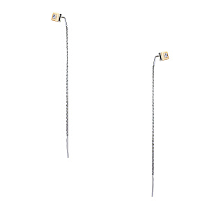 Серьги продежки из серебра 02-1682/000Б-00