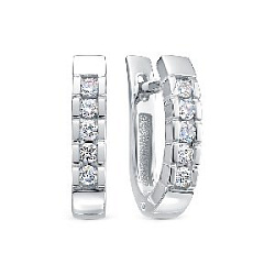 Серьги с бриллиантом ЛЕТО 335-2200