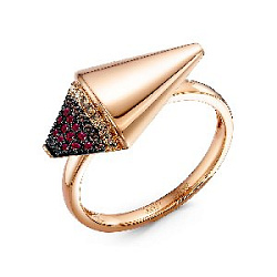 Кольцо с бриллиантом Кольцо с бриллиантом 5-7009-103-1К-ШмпКбрРубЧб