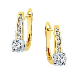 Серьги с бриллиантом Бриант EY53630EATMD