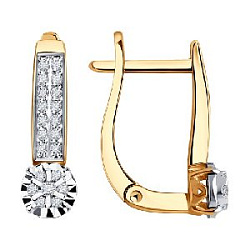 Серьги с бриллиантом SOKOLOV 1022144 №25 45