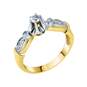 Кольцо помолвочное с бриллиантом 0315