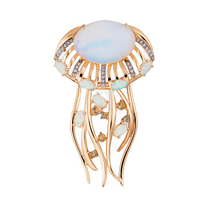 Брошь с бриллиантом АЛЕКСАНДРА БШ141