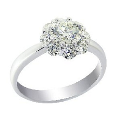 Кольцо помолвочное с бриллиантом ГАЛЕРЕЯ ЭКСКЛЮЗИВА 4510223