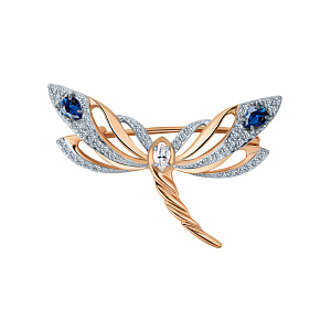 Брошь из золота АЛЕКСАНДРА бш184-20-01