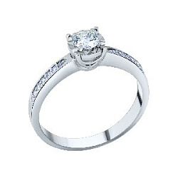 Кольцо помолвочное с бриллиантом ГАЛЕРЕЯ ЭКСКЛЮЗИВА 4510358