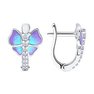 Серьги детские из серебра SOKOLOV 94026886