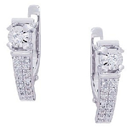 Серьги с бриллиантом SOKOLOV 1020743