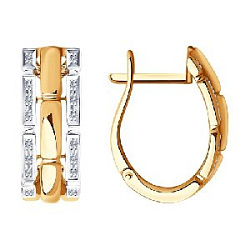 Серьги с бриллиантом SOKOLOV 1021460