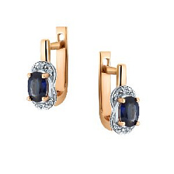 Серьги с бриллиантом Бриант ER4131S