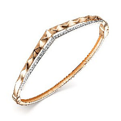 Браслет жесткий из золота CORONA Бр4881