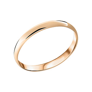 Кольцо обручальное из красного золота 110031