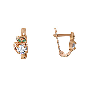 Серьги детские из золота Аврора 73085