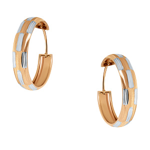 Серьги кольца из золота Магнат А 021036