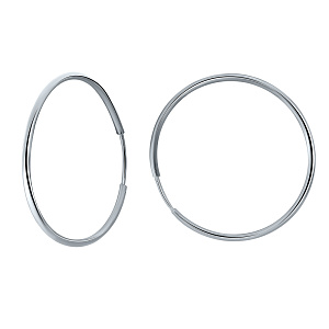 Серьги кольца из серебра Аврора 82004