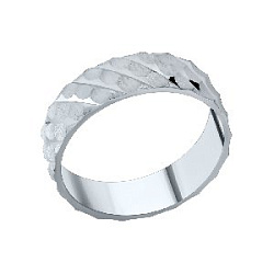 Кольцо обручальное из серебра С-52