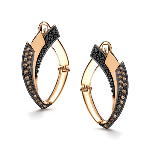 Серьги с бриллиантом АЛЬКОР 26801-164