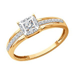 Кольцо помолвочное с бриллиантом SOKOLOV 1012569 №24 415