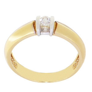 Кольцо помолвочное с бриллиантом 0363