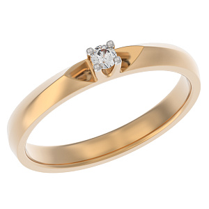 Кольцо помолвочное с бриллиантом АРИНА 1040501-11240