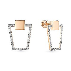 Серьги пуссеты из золота CORONA с4581