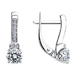 Серьги из серебра SOKOLOV 94-120-01556-1