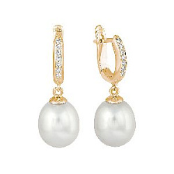 Серьги с бриллиантом ГАЛЕРЕЯ ЭКСКЛЮЗИВА 3570074 Ж 