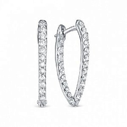 Серьги из серебра АЛЬКОР 02-1576/00КЦ-00