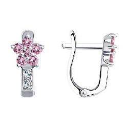 Серьги детские из серебра SOKOLOV 94026034