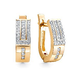 Серьги с бриллиантом ЛЕТО 822-2100