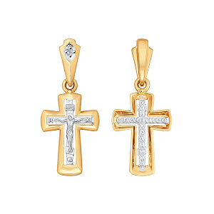 Подвеска крест с бриллиантом SOKOLOV 1120080 №23 142