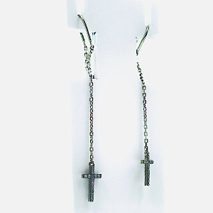 Серьги продежки из серебра 660214D