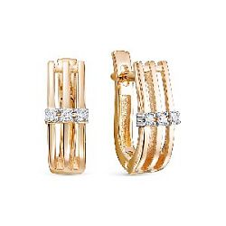 Серьги с бриллиантом ЛЕТО 645-2100