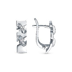 Серьги с бриллиантом Белый бриллиант 2-11-1109-201