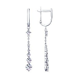 Серьги из серебра SOKOLOV 94020517