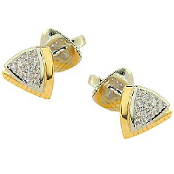 Серьги пуссеты с бриллиантом Арт-Модерн 020550-Ж/Б