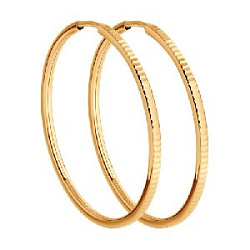 Серьги кольца из золота SOKOLOV 51-124-02296-1