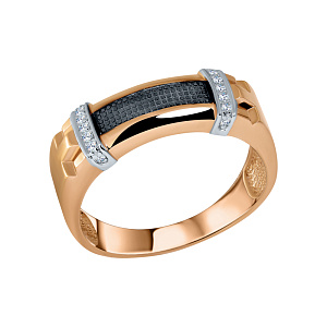 Кольцо мужское из золота DEL'TA 1102397