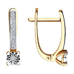 Серьги с бриллиантом SOKOLOV 1021850 №25 242